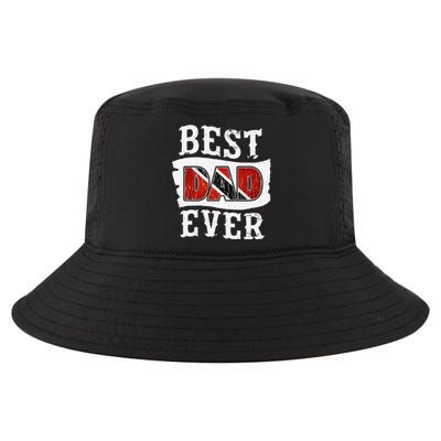 Best Dad Ever Fathers Day Trini Flag Trinidad & Tobago Cool Comfort Performance Bucket Hat