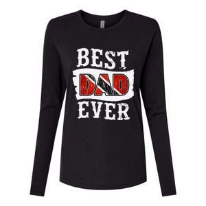 Best Dad Ever Fathers Day Trini Flag Trinidad & Tobago Womens Cotton Relaxed Long Sleeve T-Shirt