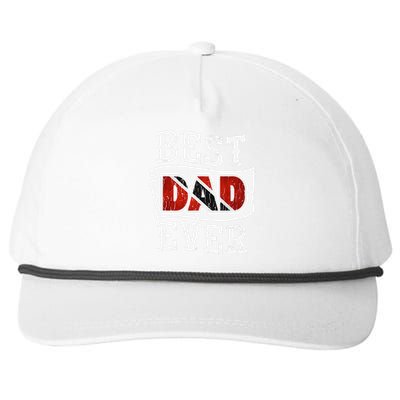 Best Dad Ever Fathers Day Trini Flag Trinidad & Tobago Snapback Five-Panel Rope Hat