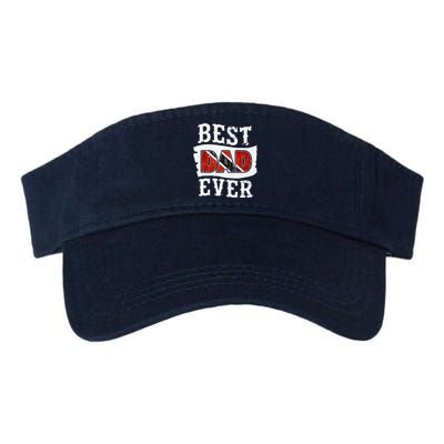 Best Dad Ever Fathers Day Trini Flag Trinidad & Tobago Valucap Bio-Washed Visor