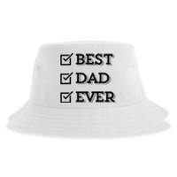 Best Dad Ever Gift For Dad From Daughter Sons Graphic Sustainable Bucket Hat