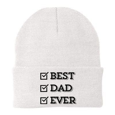 Best Dad Ever Gift For Dad From Daughter Sons Graphic Knit Cap Winter Beanie