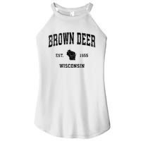 Brown Deer Est 1955 Wisconsin Wi Vintage Established Sports Design Women's Perfect Tri Rocker Tank