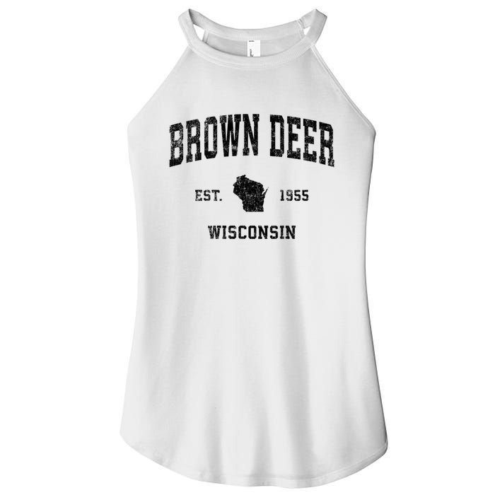 Brown Deer Est 1955 Wisconsin Wi Vintage Established Sports Design Women's Perfect Tri Rocker Tank