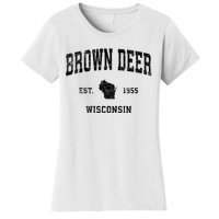 Brown Deer Est 1955 Wisconsin Wi Vintage Established Sports Design Women's T-Shirt