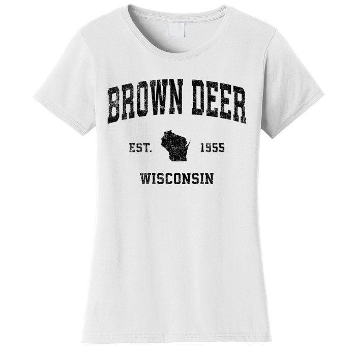 Brown Deer Est 1955 Wisconsin Wi Vintage Established Sports Design Women's T-Shirt