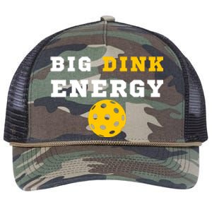 Big Dink Energy Pickleball Funny Dinking Pickle Ball Lover Retro Rope Trucker Hat Cap