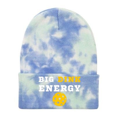 Big Dink Energy Pickleball Funny Dinking Pickle Ball Lover Tie Dye 12in Knit Beanie