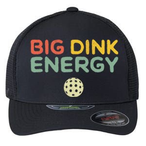 Big Dink Energy Pickleball Funny Pickle Ball Lover Retro Flexfit Unipanel Trucker Cap