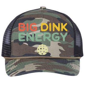 Big Dink Energy Pickleball Funny Pickle Ball Lover Retro Retro Rope Trucker Hat Cap