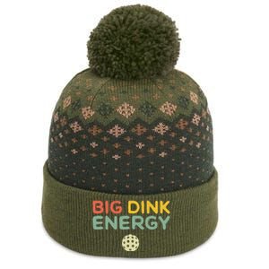 Big Dink Energy Pickleball Funny Pickle Ball Lover Retro The Baniff Cuffed Pom Beanie