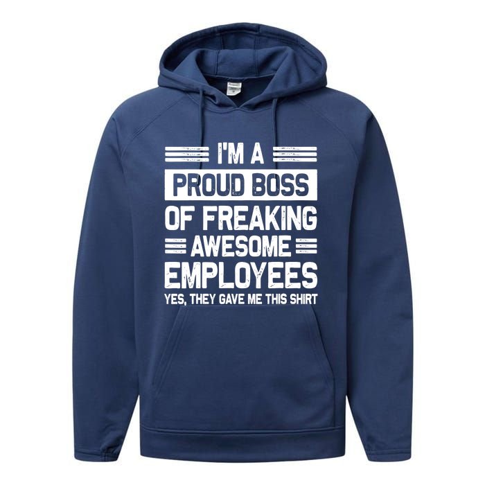 Boss Day Employee Appreciation Office Funny Boss Performance Fleece Hoodie