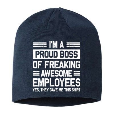 Boss Day Employee Appreciation Office Funny Boss Sustainable Beanie