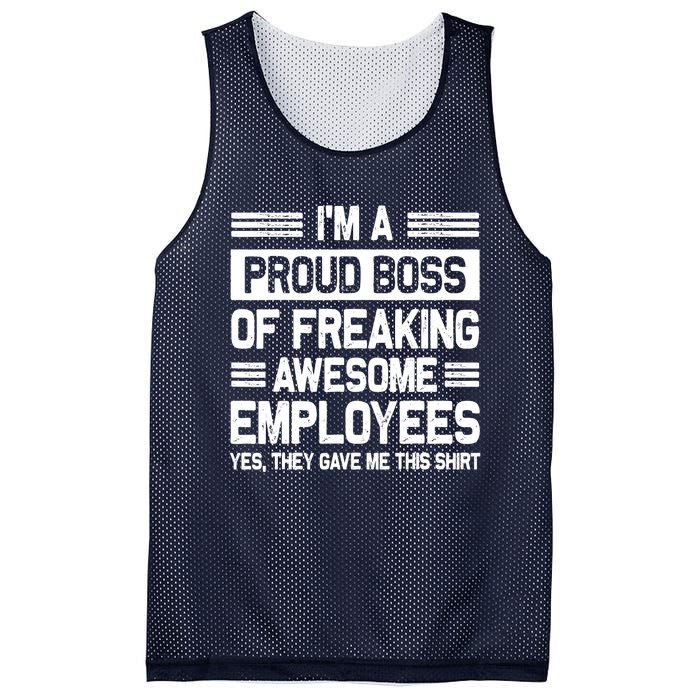 Boss Day Employee Appreciation Office Funny Boss Mesh Reversible Basketball Jersey Tank