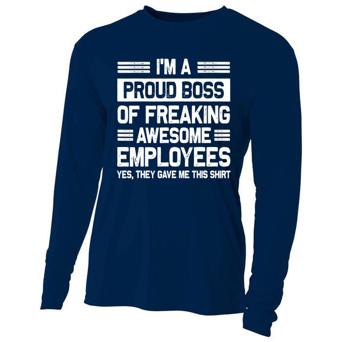 Boss Day Employee Appreciation Office Funny Boss Cooling Performance Long Sleeve Crew