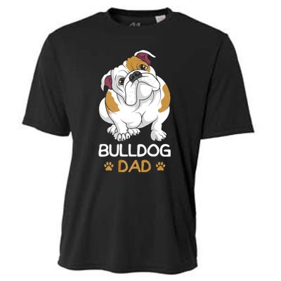 Bulldog Dad Funny English Bulldog Dog Owner Cooling Performance Crew T-Shirt