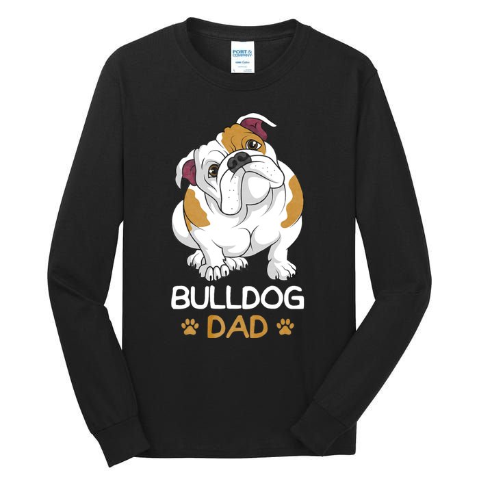 Bulldog Dad Funny English Bulldog Dog Owner Tall Long Sleeve T-Shirt