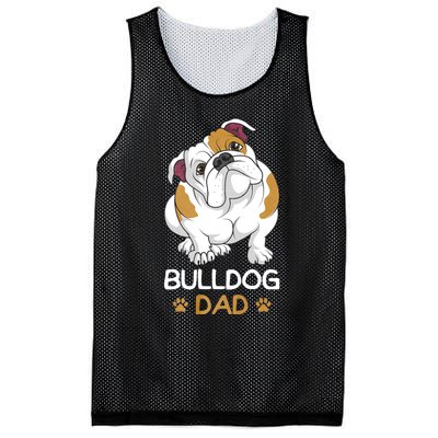 Bulldog Dad Funny English Bulldog Dog Owner Mesh Reversible Basketball Jersey Tank