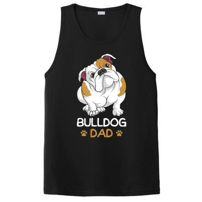 Bulldog Dad Funny English Bulldog Dog Owner PosiCharge Competitor Tank