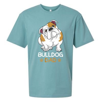 Bulldog Dad Funny English Bulldog Dog Owner Sueded Cloud Jersey T-Shirt