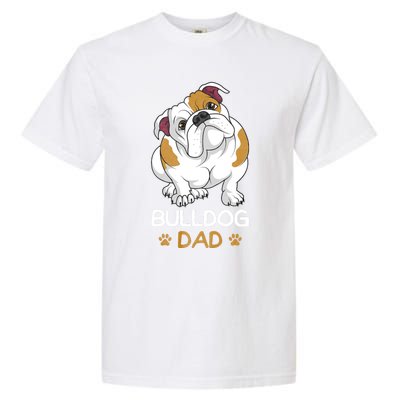 Bulldog Dad Funny English Bulldog Dog Owner Garment-Dyed Heavyweight T-Shirt