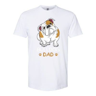 Bulldog Dad Funny English Bulldog Dog Owner Softstyle CVC T-Shirt