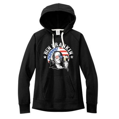 Ben Drankin Funny 4th Of July Patriotic Gift Women's Fleece Hoodie