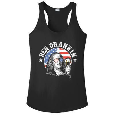 Ben Drankin Funny 4th Of July Patriotic Gift Ladies PosiCharge Competitor Racerback Tank