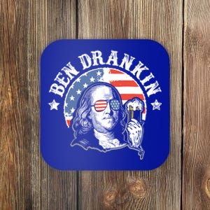 Ben Drankin Funny 4th Of July Patriotic Gift Coaster