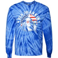 Ben Drankin Funny 4th Of July Patriotic Gift Tie-Dye Long Sleeve Shirt