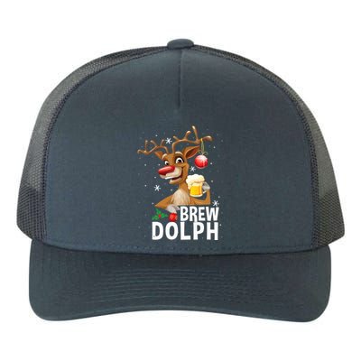 Brew Dolph Funny Rudolph Christmas Holiday Funny Gifts Yupoong Adult 5-Panel Trucker Hat