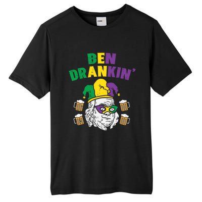 Ben Drankin Franklin Us President Funny Mardi Gras Ing Gift Tall Fusion ChromaSoft Performance T-Shirt