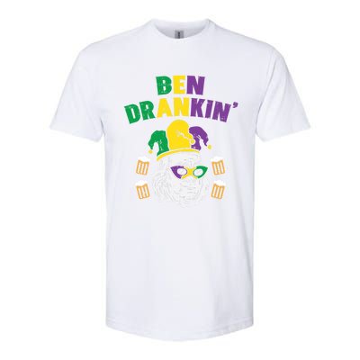 Ben Drankin Franklin Us President Funny Mardi Gras Ing Gift Softstyle® CVC T-Shirt