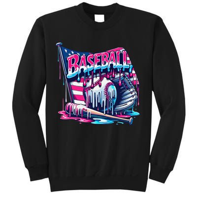 Baseball Drip For Ice Cream Drip Bat Baseball Sweatshirt