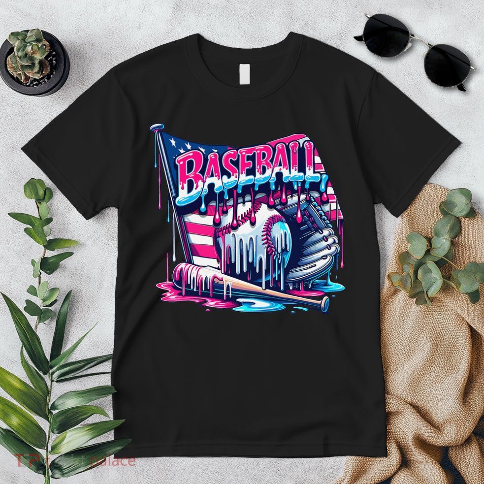 Baseball Drip For Ice Cream Drip Bat Baseball Premium T-Shirt