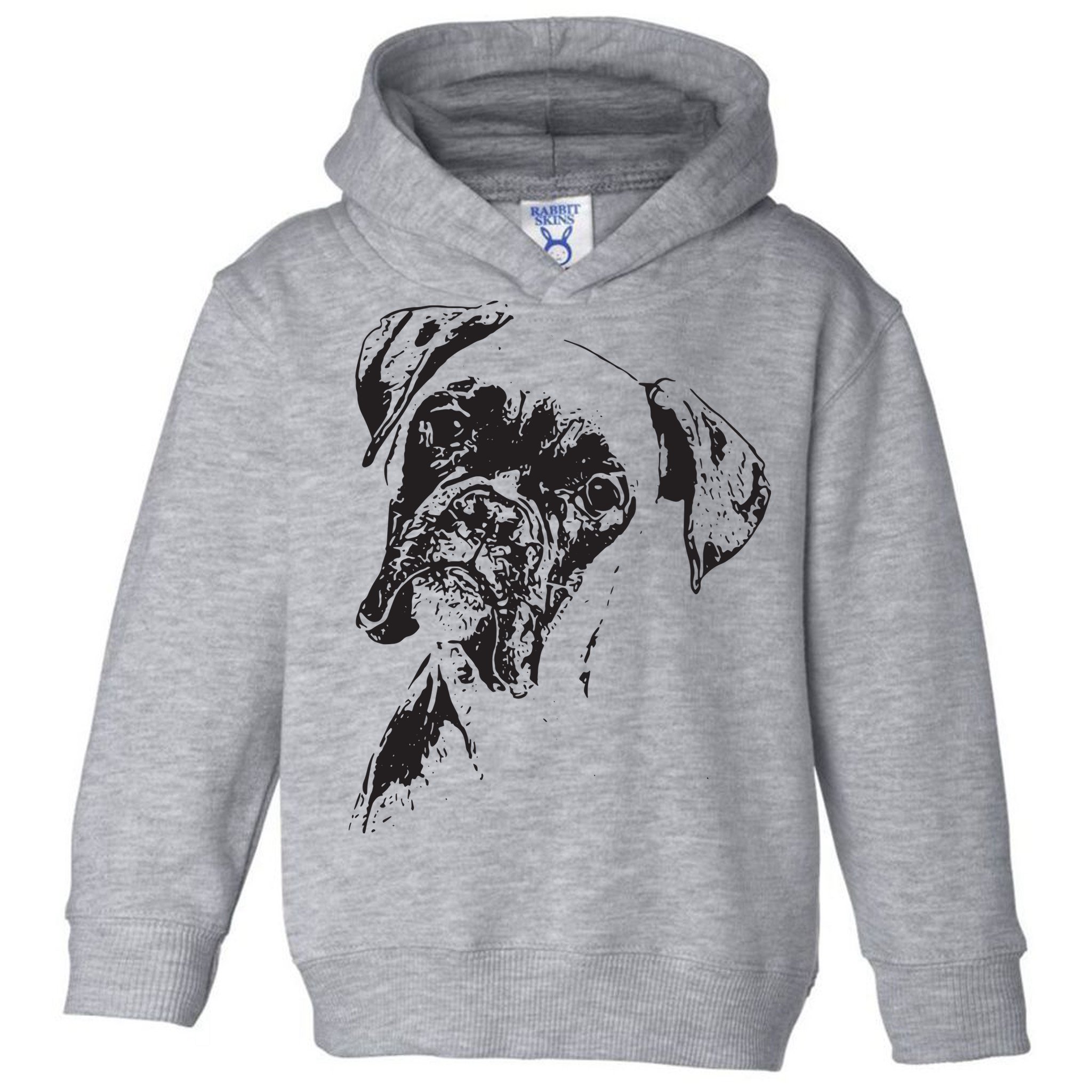 BOXER DOG FACE DOG LOVERS BOXER DOG GIFT Toddler Hoodie