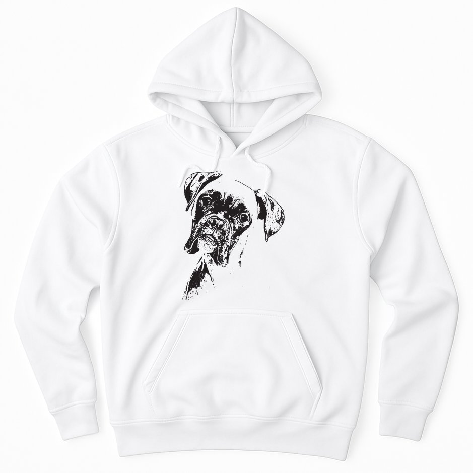 BOXER DOG FACE DOG LOVERS BOXER DOG GIFT Hoodie