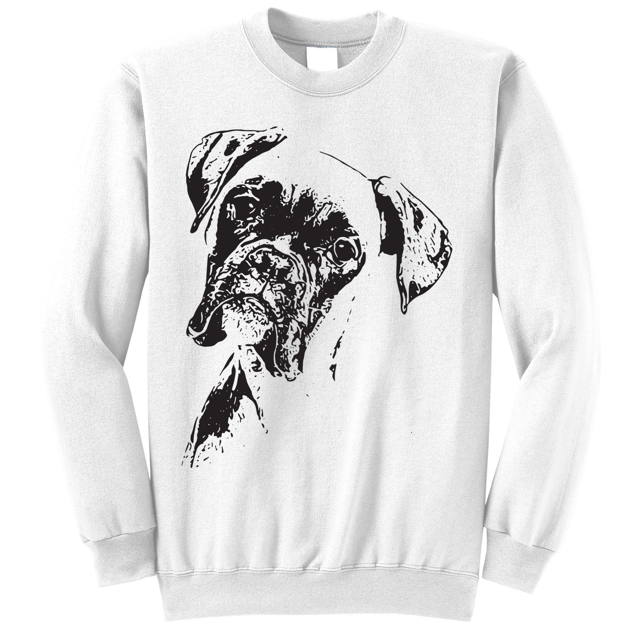 BOXER DOG FACE DOG LOVERS BOXER DOG GIFT Sweatshirt