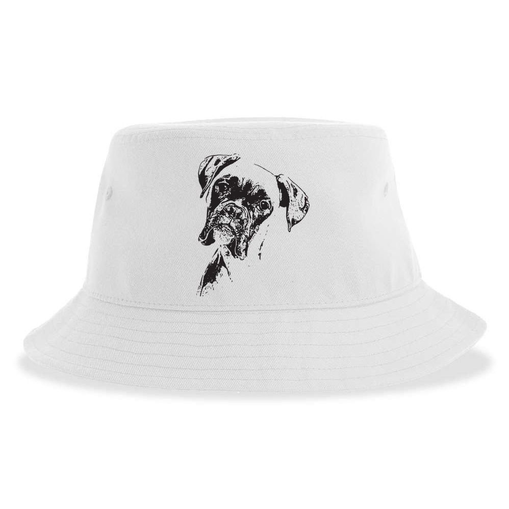 BOXER DOG FACE DOG LOVERS BOXER DOG GIFT Sustainable Bucket Hat