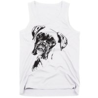 BOXER DOG FACE DOG LOVERS BOXER DOG GIFT Tank Top