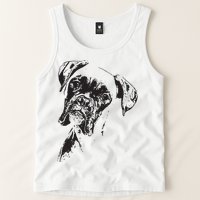 BOXER DOG FACE DOG LOVERS BOXER DOG GIFT Tank Top