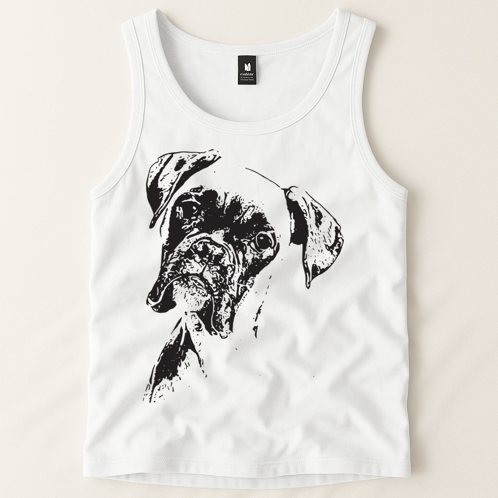 BOXER DOG FACE DOG LOVERS BOXER DOG GIFT Tank Top