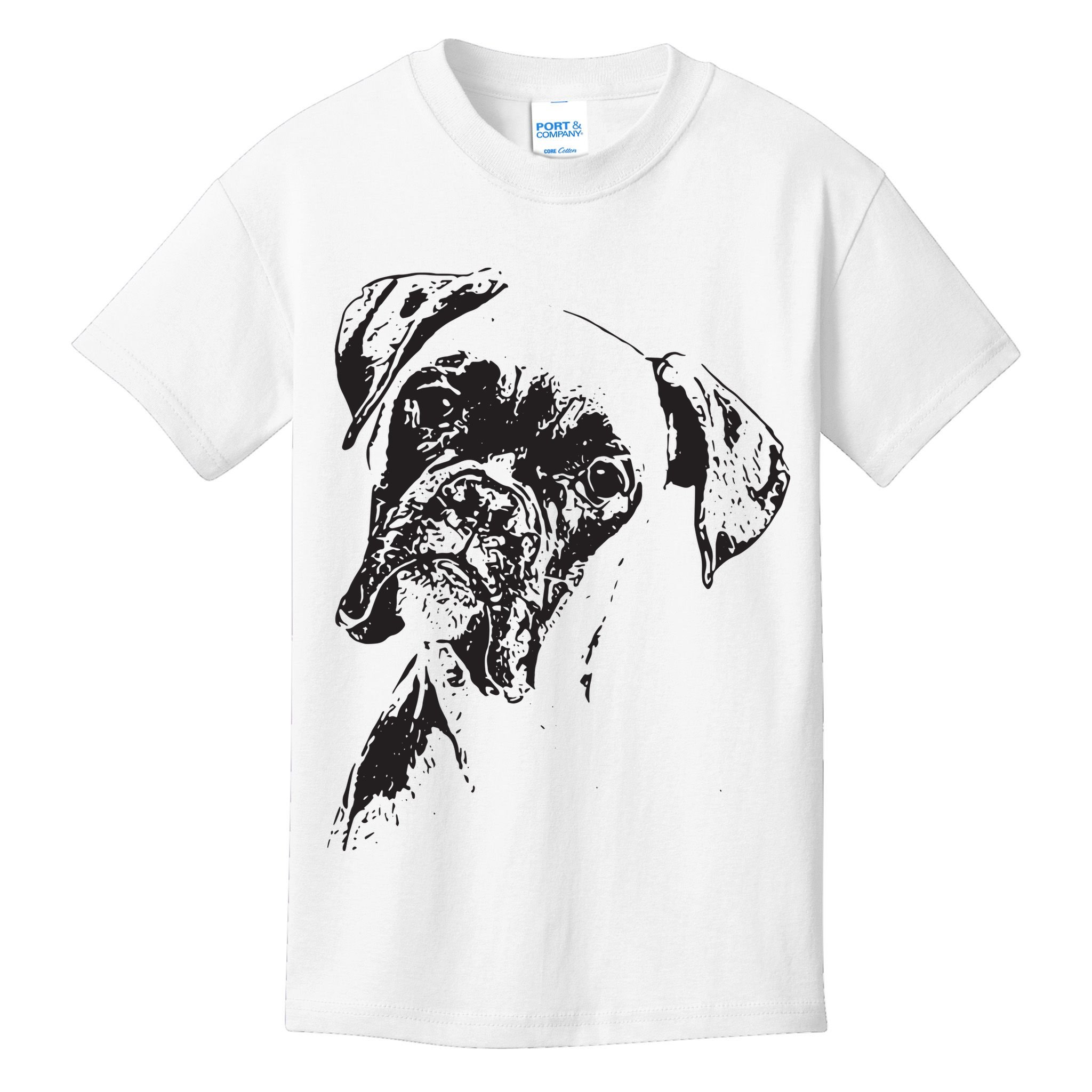BOXER DOG FACE DOG LOVERS BOXER DOG GIFT Kids T-Shirt