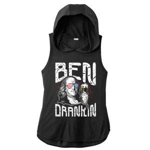 Ben Drankin Funny 4th Of July President Graphic Meaningful Gift Ladies PosiCharge Tri-Blend Wicking Draft Hoodie Tank