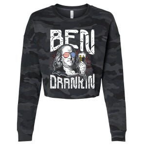 Ben Drankin Funny 4th Of July President Graphic Meaningful Gift Cropped Pullover Crew