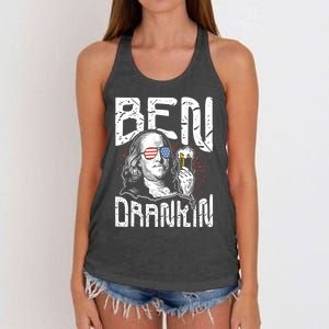 Ben Drankin Funny 4th Of July President Graphic Meaningful Gift Women's Knotted Racerback Tank