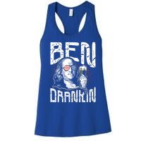 Ben Drankin Funny 4th Of July President Graphic Meaningful Gift Women's Racerback Tank