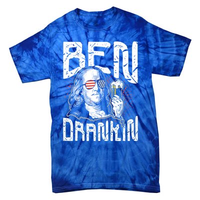 Ben Drankin Funny 4th Of July President Graphic Meaningful Gift Tie-Dye T-Shirt