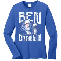 Ben Drankin Funny 4th Of July President Graphic Meaningful Gift Ladies Long Sleeve Shirt