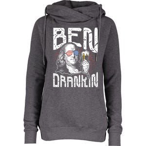 Ben Drankin Funny 4th Of July President Graphic Meaningful Gift Womens Funnel Neck Pullover Hood